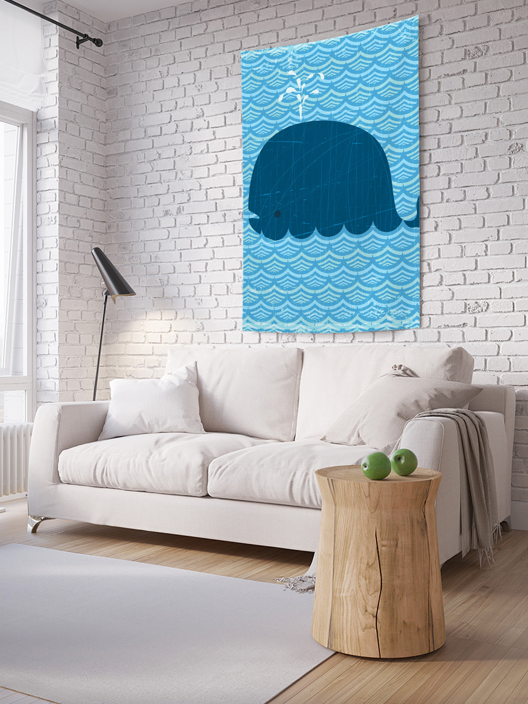 

Вертикальное фотопанно на стену JoyArty Удивленный кашалот 100x150 см, Удивленный кашалот