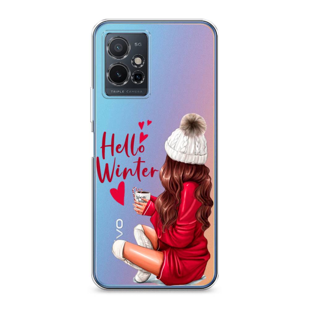 

Чехол на Vivo Y75 5G "Hello winter", Красный;белый;коричневый, 266250-5
