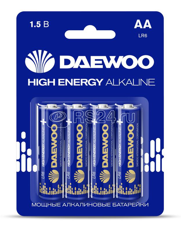 Элемент питания алкалиновый AA/LR6 1.5В High Energy Alkaline 2021 BL-4 (уп.4шт) Daewoo 503 элемент питания daewoo energy alkaline lr6 316 pack 32 арт 763086
