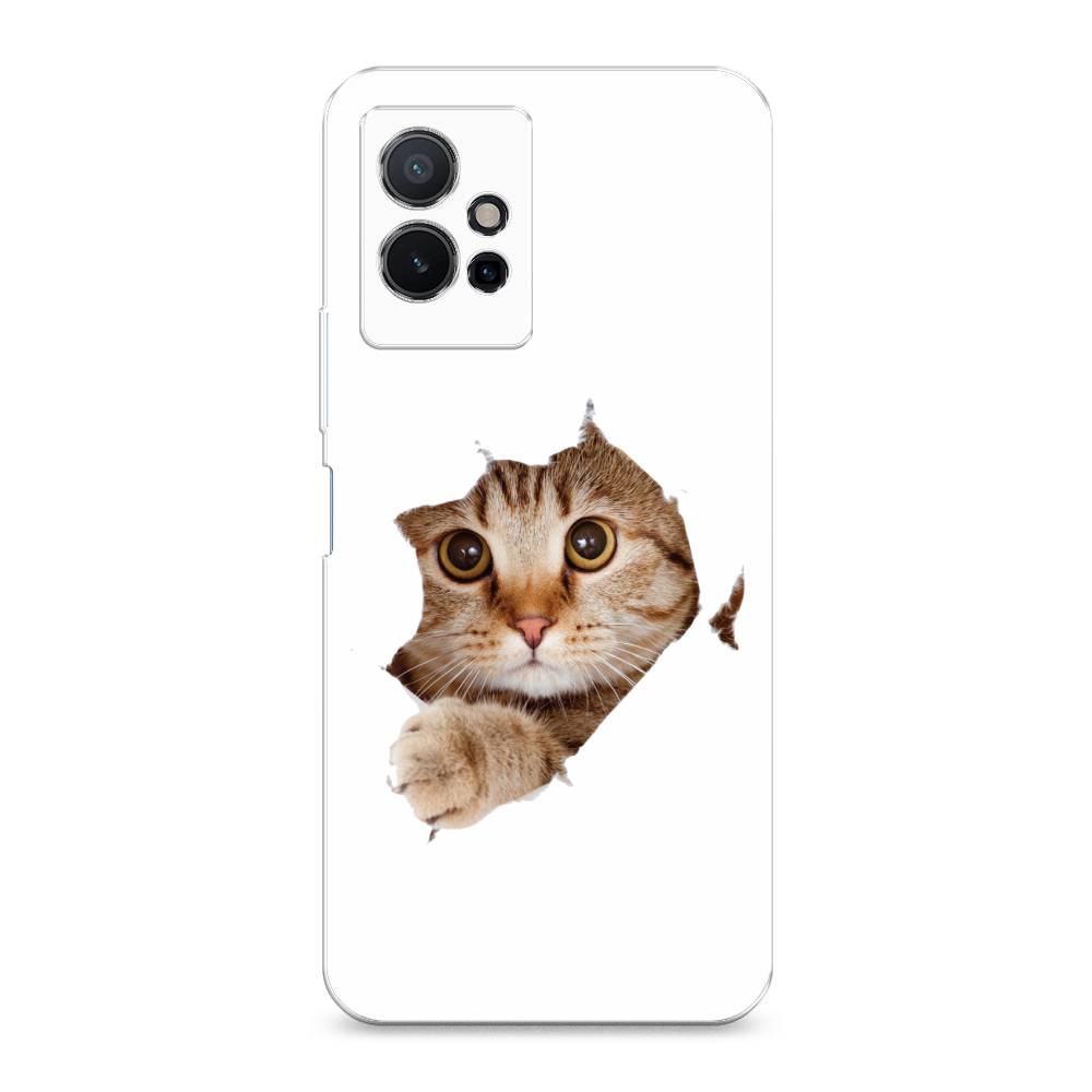 

Чехол на Vivo Y75 5G "Кот и бумага", Белый;коричневый, 266250-1