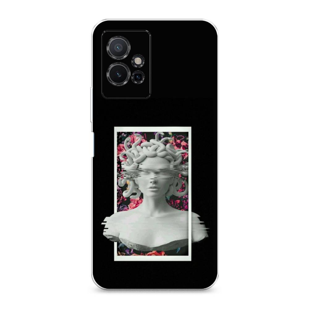 

Чехол на Vivo Y75 5G "Web Punk Медуза Горгона", Черный;серый, 266250-6