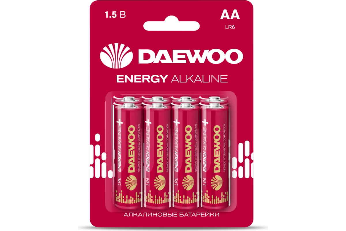 

Элемент питания алкалиновый AA/LR6 1.5В Energy Alkaline 2021 BL-8 (уп.8шт) Daewoo 5031081