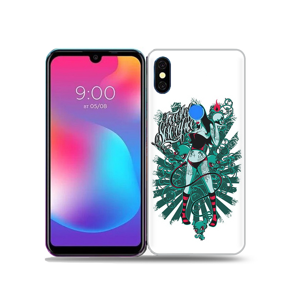 

Чехол MyPads Tocco для BQ 5730L нарисованная девушка в татуировках, Прозрачный, Tocco