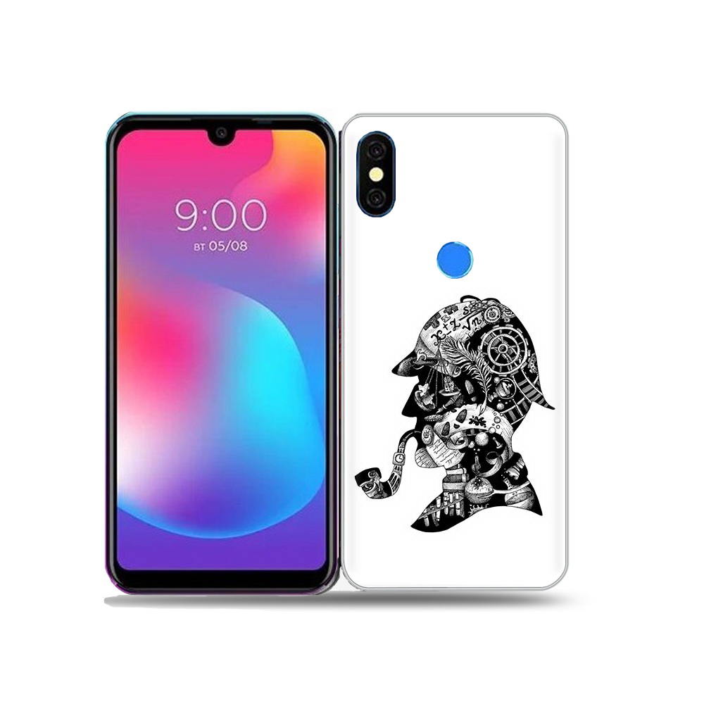 

Чехол MyPads Tocco для BQ 5730L мужчина с трубкой абстракция, Прозрачный, Tocco