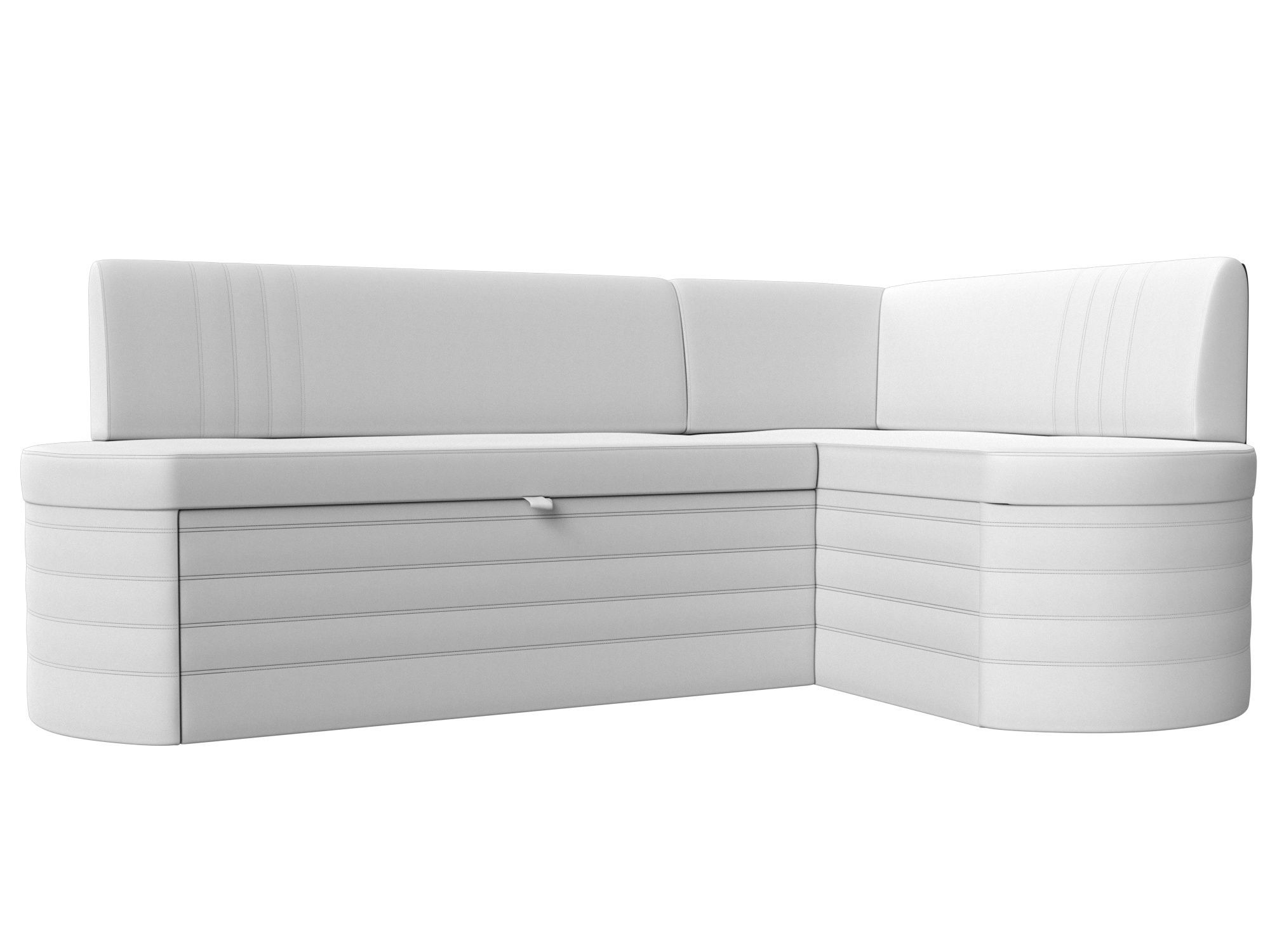 

Диван кухонный угловой Хит Диванов Токио правый экокожа, дельфин, белый, 10029765