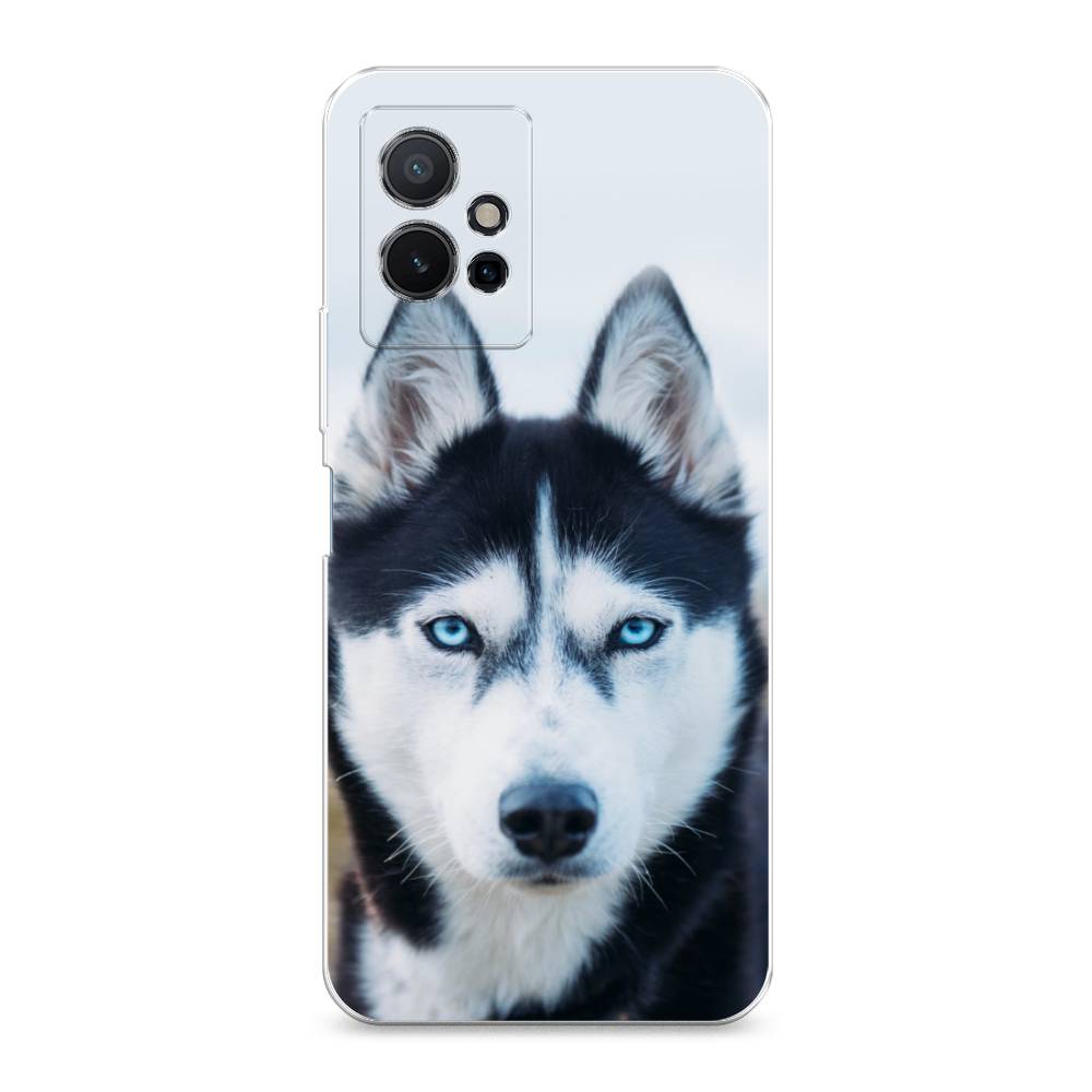 

Чехол на Vivo Y75 5G "Хаски 2", Синий;белый, 266250-1