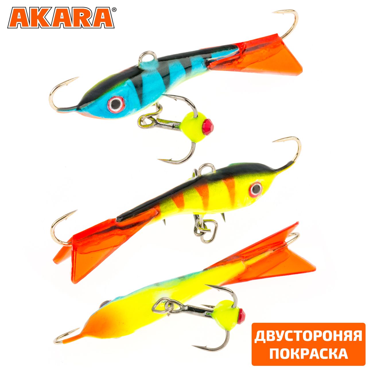 

Балансир Akara Skull 40 мм 6 гр. 1.6in-2/9oz 30/62 2 штуки, Разноцветный, Skull