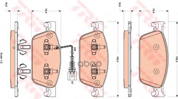 

Колодки Тормозные Vw T5 (03-),Multivan (03-) Передние (4Шт.) Trw Gdb1887
