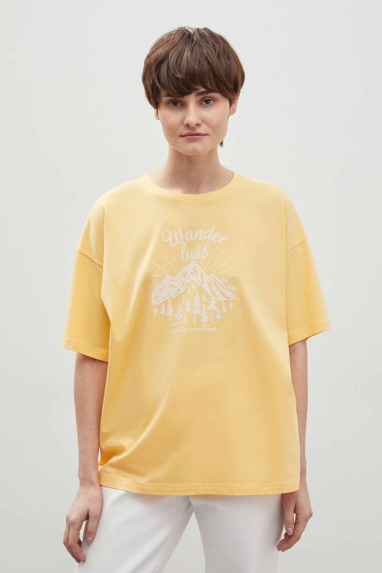 

Футболка женская Finn Flare FBD110179 желтая 2XL, Желтый, FBD110179