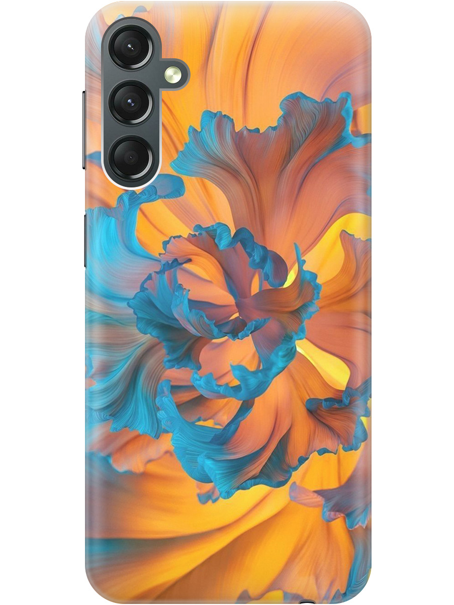 

Силиконовый чехол на Samsung Galaxy A24 с принтом "Желто-синий цветок" прозрачный, Голубой;желтый, 20010208