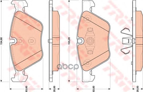 

Колодки Тормозные Bmw 1 (E81,87),3 (E90,E91) Передние (4Шт.) Trw Gdb1810