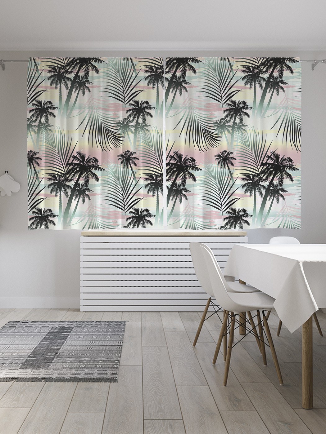 

Классические шторы JoyArty "Кокосовые пальмы", серия Oxford DeLux, 2 полотна 145x180 см, Кокосовые пальмы