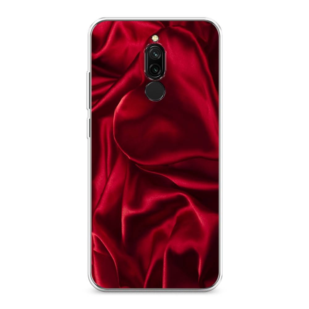 фото Силиконовый чехол "текстура красный шелк" на xiaomi redmi 8 awog