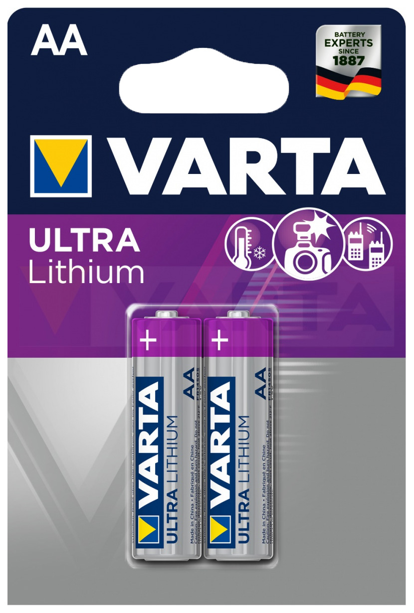 

Элемент питания VARTA LITHIUM/ULTRA LITHIUIM AA бл. 2