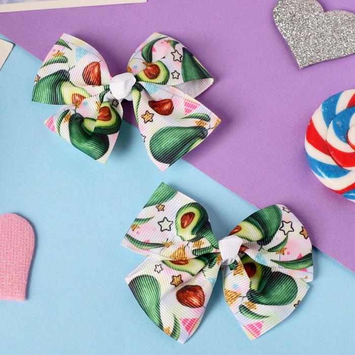 

Зажим для волос "Бантик Авокадик" (набор 2 шт) звёздочки, 4,5 см