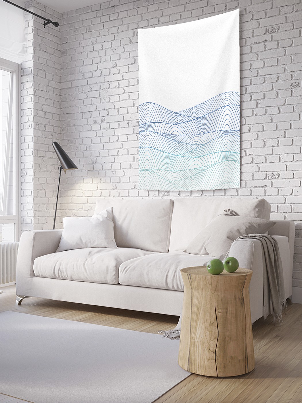 

Вертикальное фотопанно на стену JoyArty Холмы дудл 150x200 см, Холмы дудл