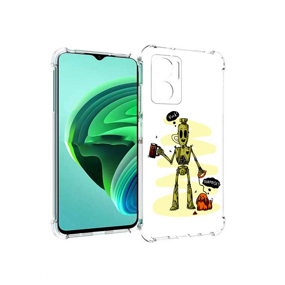 

Чехол MyPads прикольный робот для Xiaomi Redmi Note 11E 5G/Redmi 11 Prime 5G, Прозрачный, Tocco