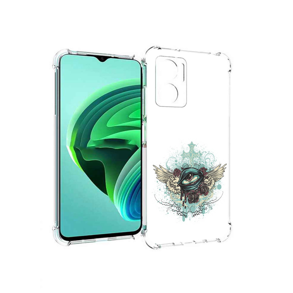 

Чехол MyPads плачущий глаз с крыльями для Xiaomi Redmi Note 11E 5G, Прозрачный, Tocco