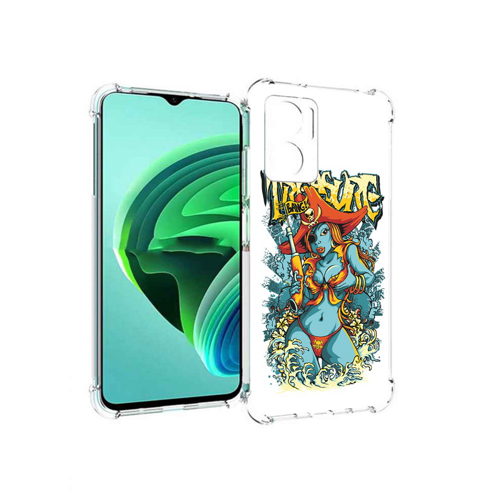 

Чехол MyPads нарисованная синяя девушка комикс для Xiaomi Redmi Note 11E 5G, Прозрачный, Tocco