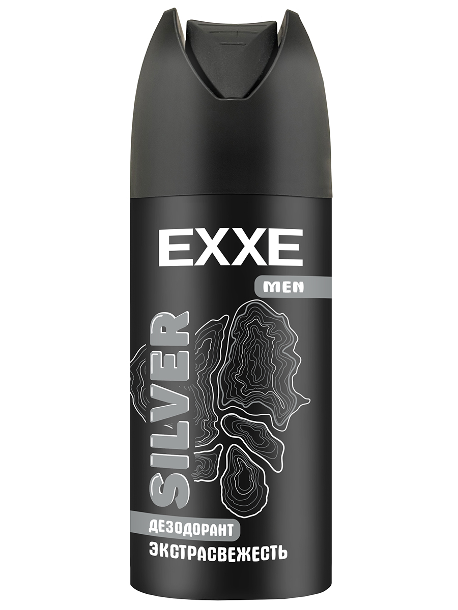 Дезодорант EXXE Men спрей Silver мужской, 150 мл антибактериальный и противомикробный спрей для рук 250 мл