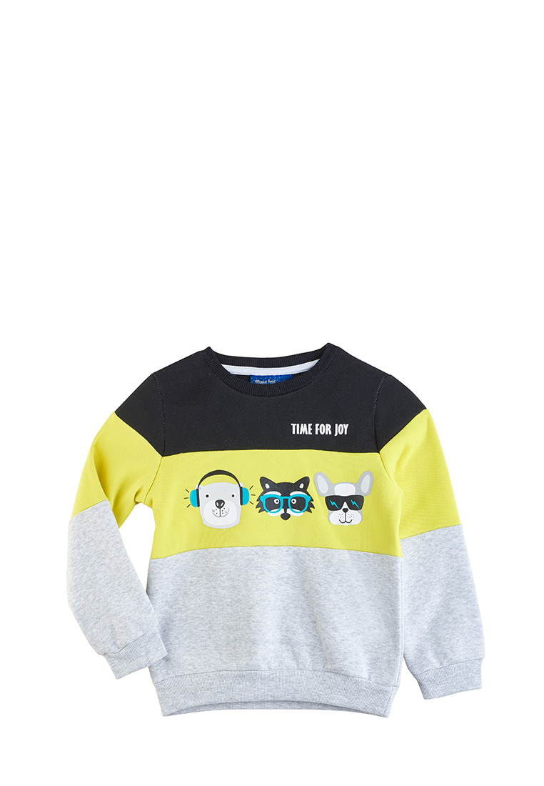 

Свитшот детский Max&jessi AW21C36203819 черный/желтый/серый р.122, AW21C36203819