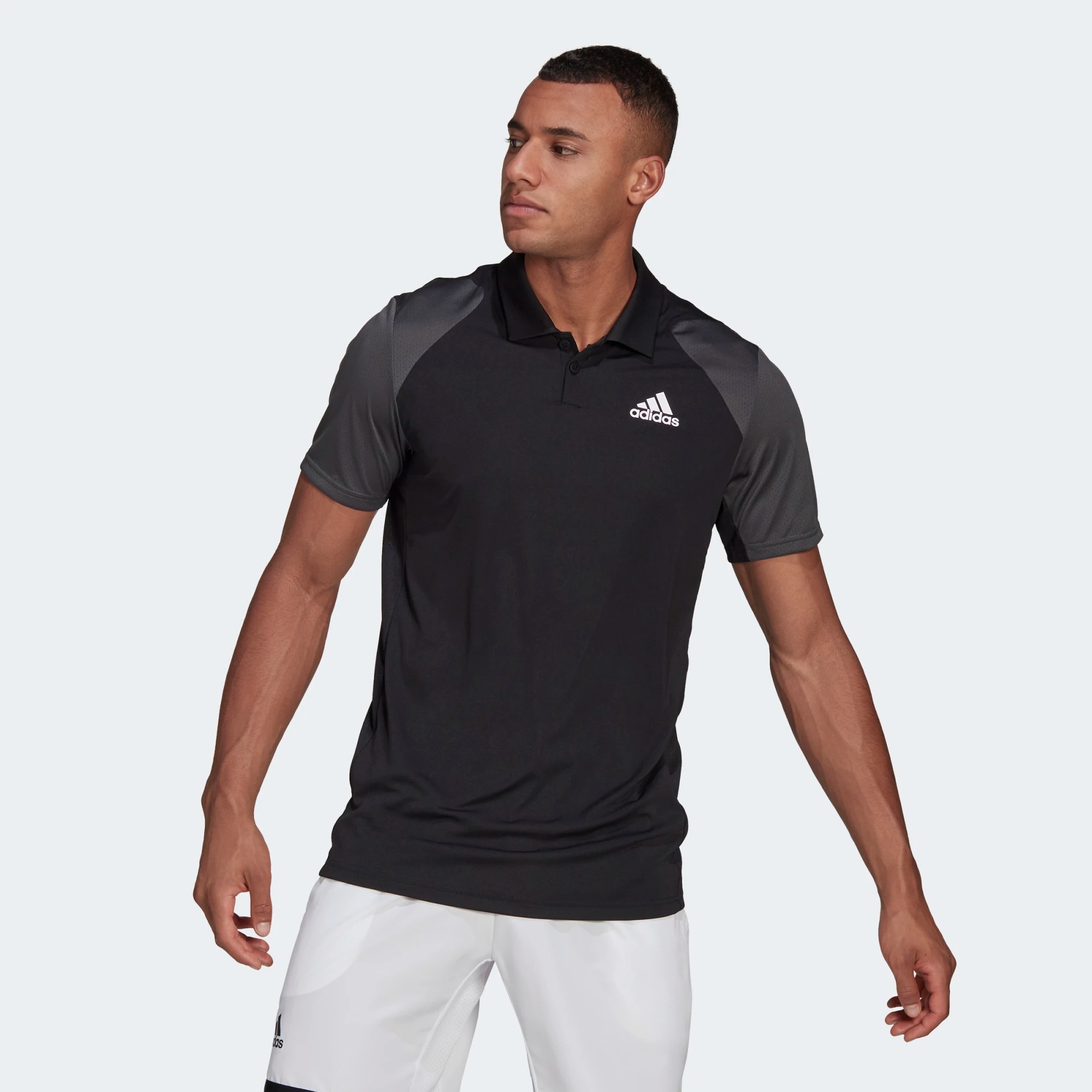 фото Футболка мужская adidas club polo черная s