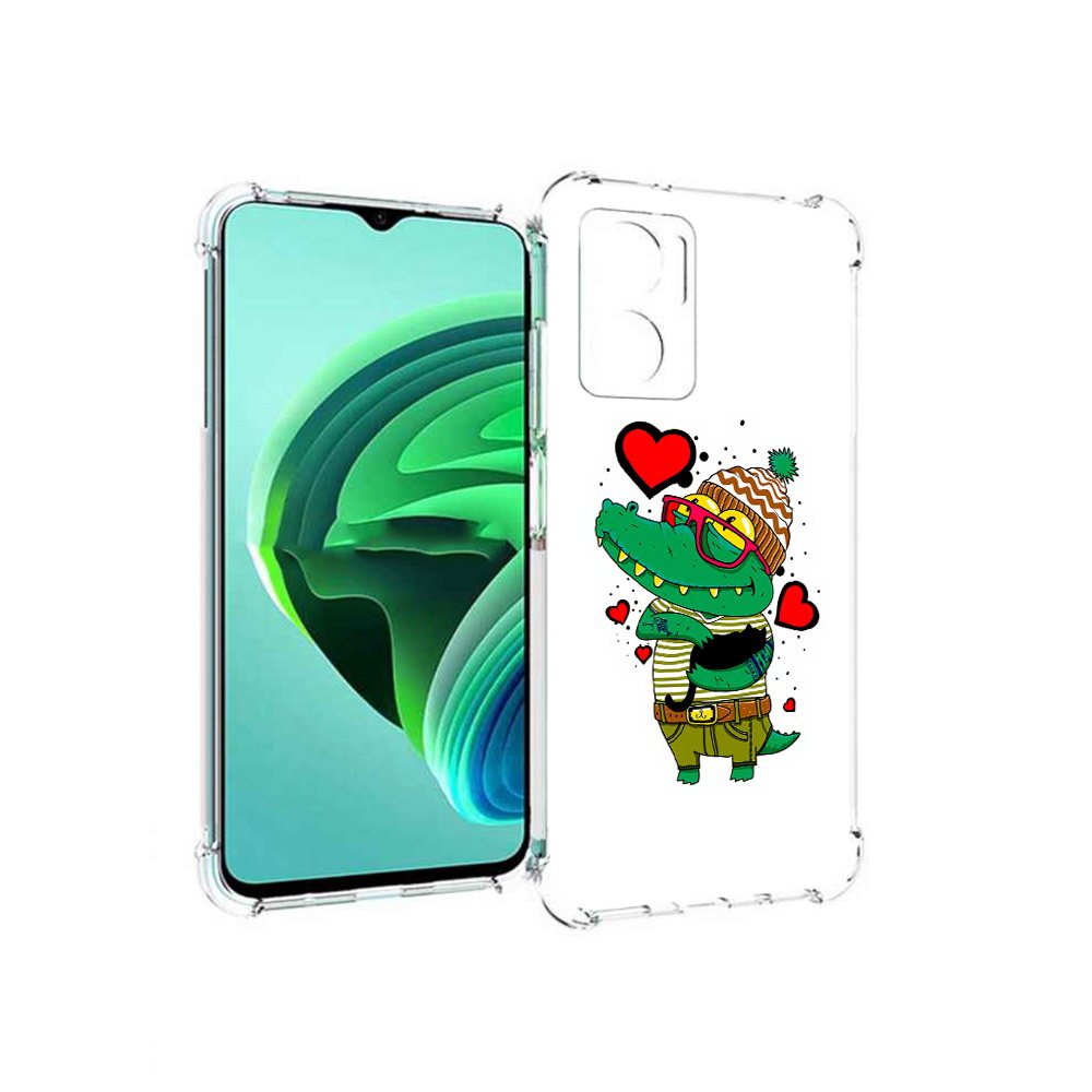 

Чехол MyPads Влюбленный крокодил для Xiaomi Redmi Note 11E 5G/Redmi 11 Prime 5G, Прозрачный, Tocco