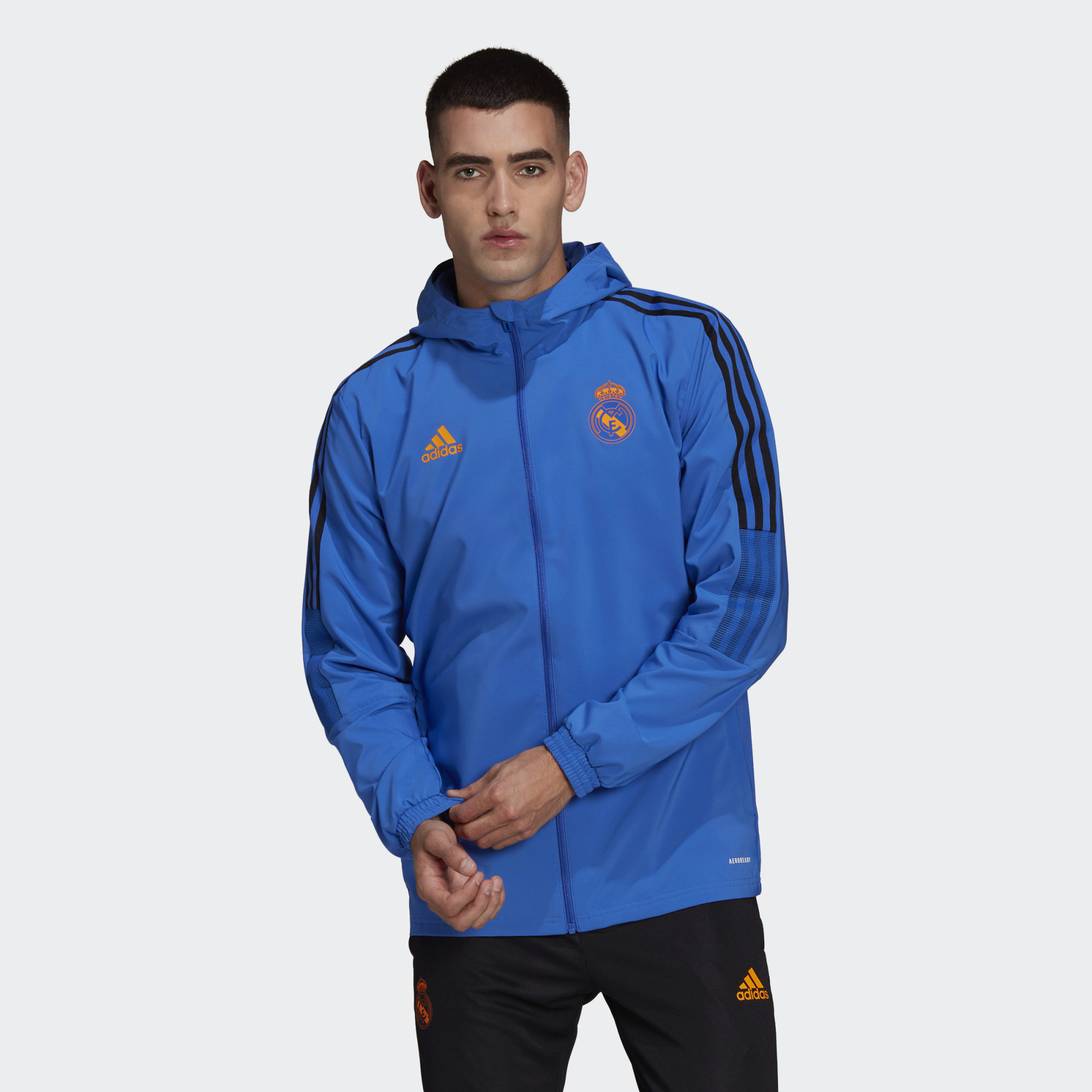 фото Ветровка мужская adidas real pre jacket синяя 2xl