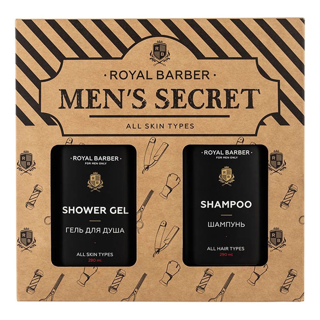 Набор средств по уходу за телом и волосами Royal Barber Men s Secret для мужчин 2 предмета