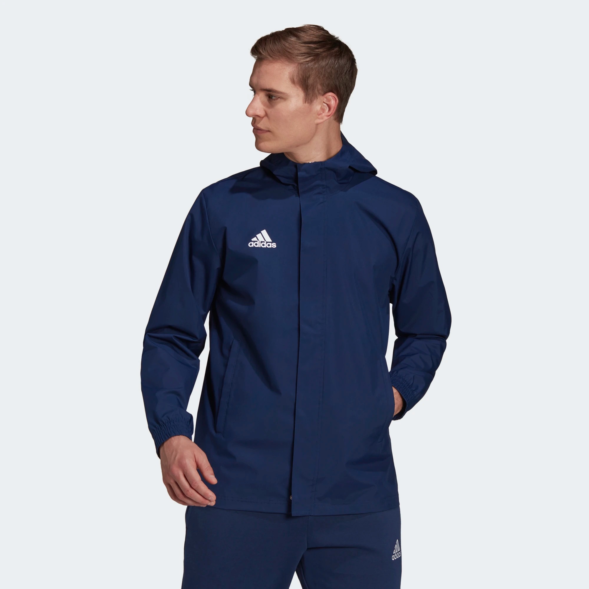 фото Ветровка мужская adidas ent22 aw jacket синяя 3xl