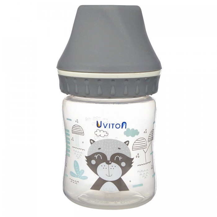 

Детская бутылочка, Uviton, с широким горлышком 125 мл Серый