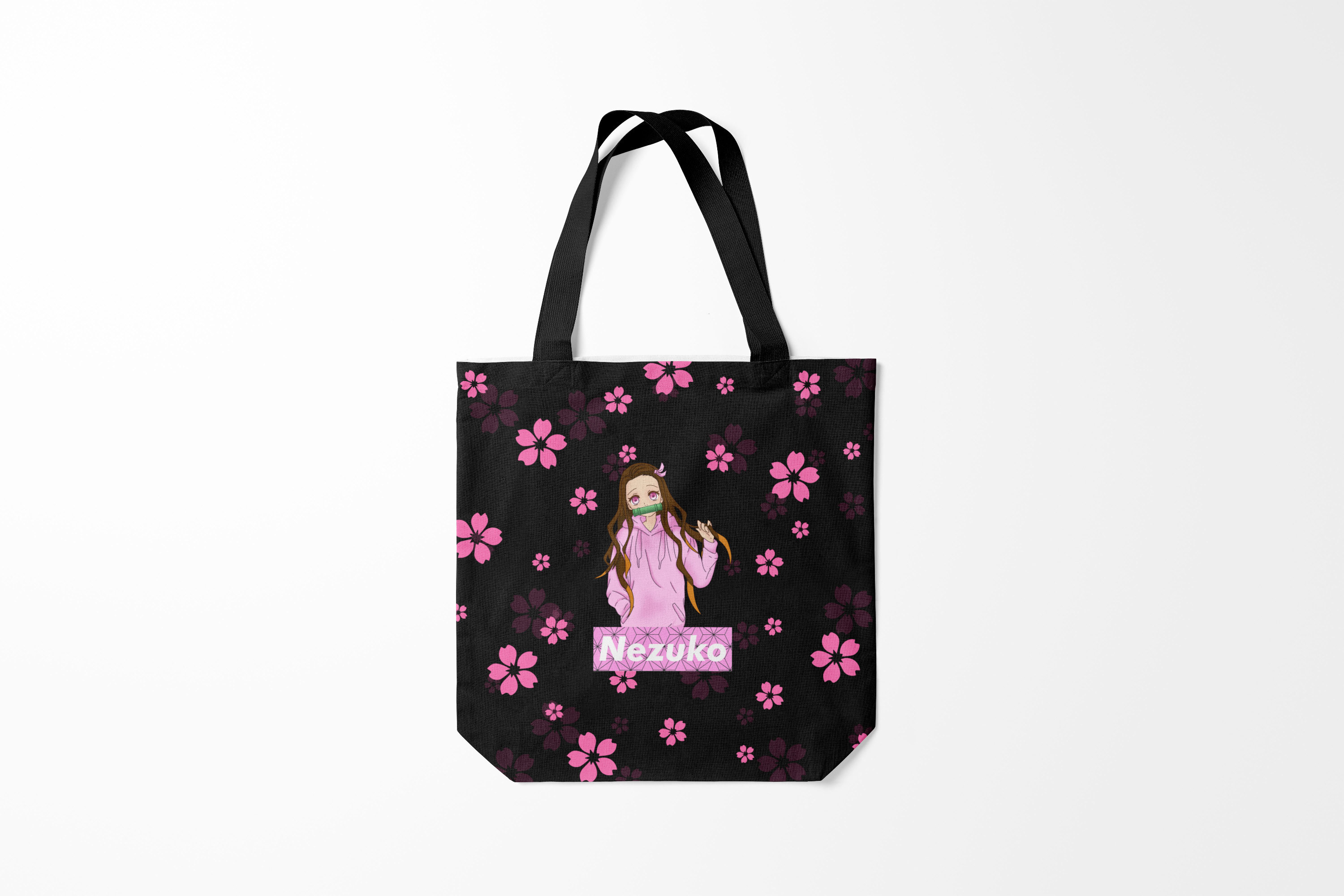 

Сумка шoппер унисекс Burnettie Клинок рассекающий демонов Незуко сакура, разноцветный, Клинок рассекающий демонов Незуко сакура