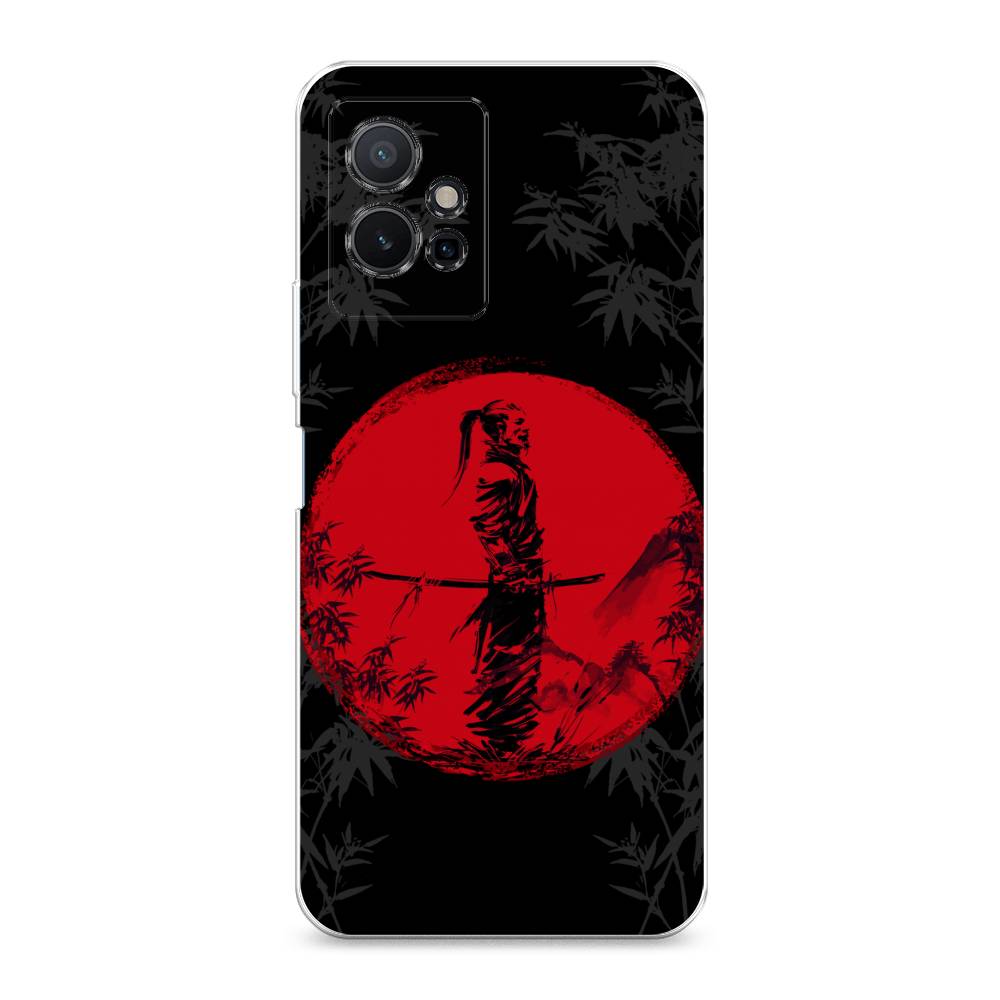 

Чехол на Vivo Y75 5G "Самурай на красном фоне", Черный;красный;серый, 266250-4