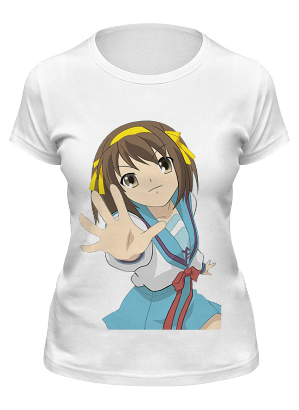 

Футболка женская Printio Suzumiya haruhi белая L, Белый, Suzumiya haruhi