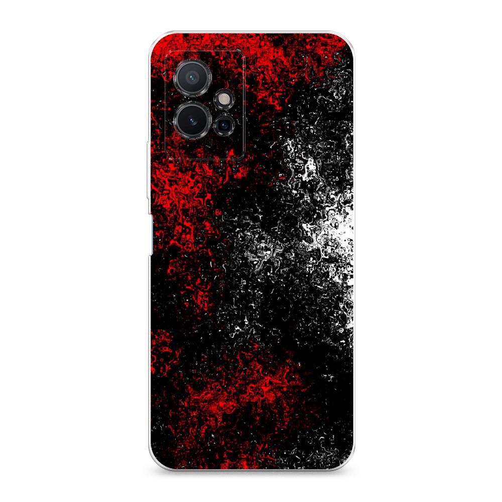 

Чехол на Vivo Y75 5G "Монотипия", Красный;черный;белый, 266250-3