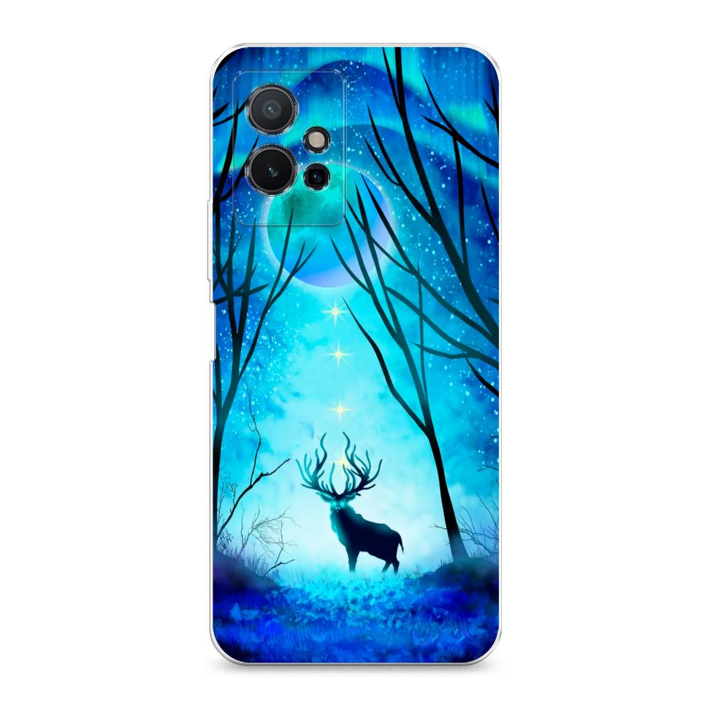 

Чехол на Vivo Y75 5G "Олень северное сияние", Синий;черный;голубой, 266250-1