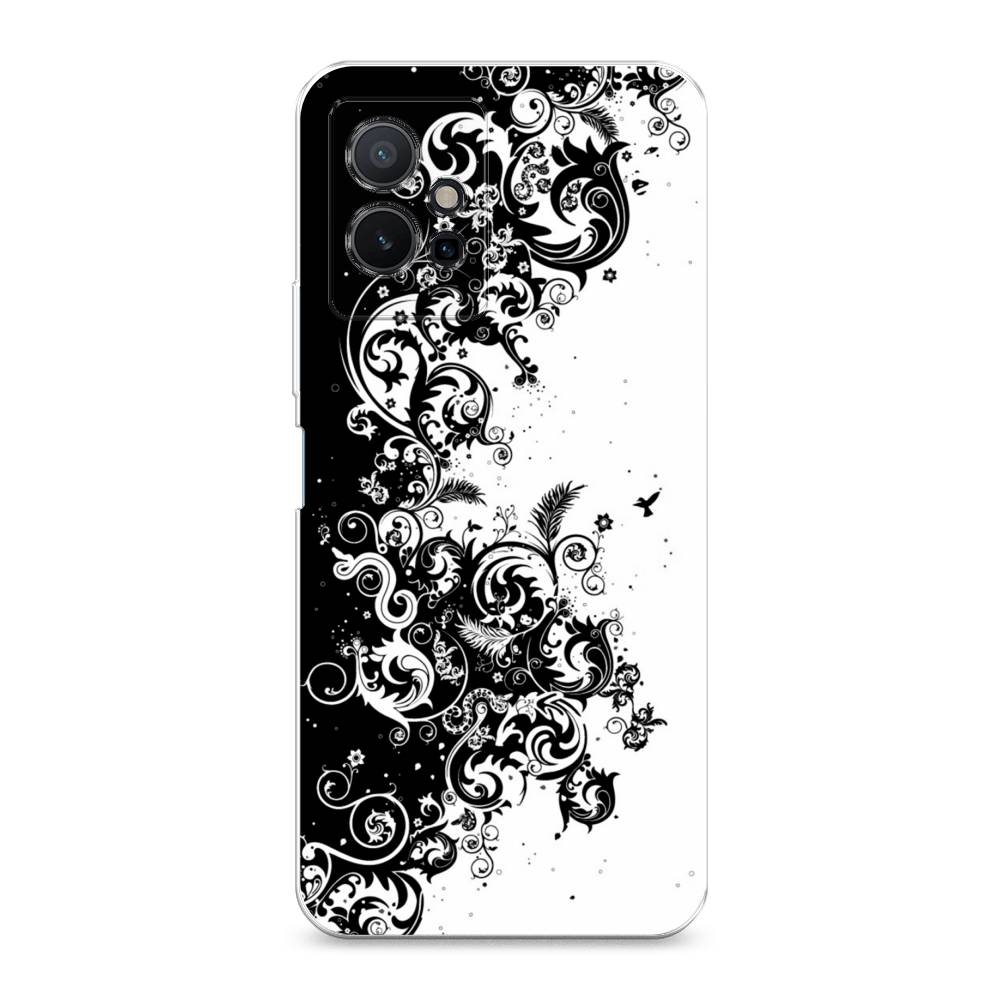 

Чехол на Vivo Y75 5G "Черно белый узор", Белый;черный;серый, 266250-3
