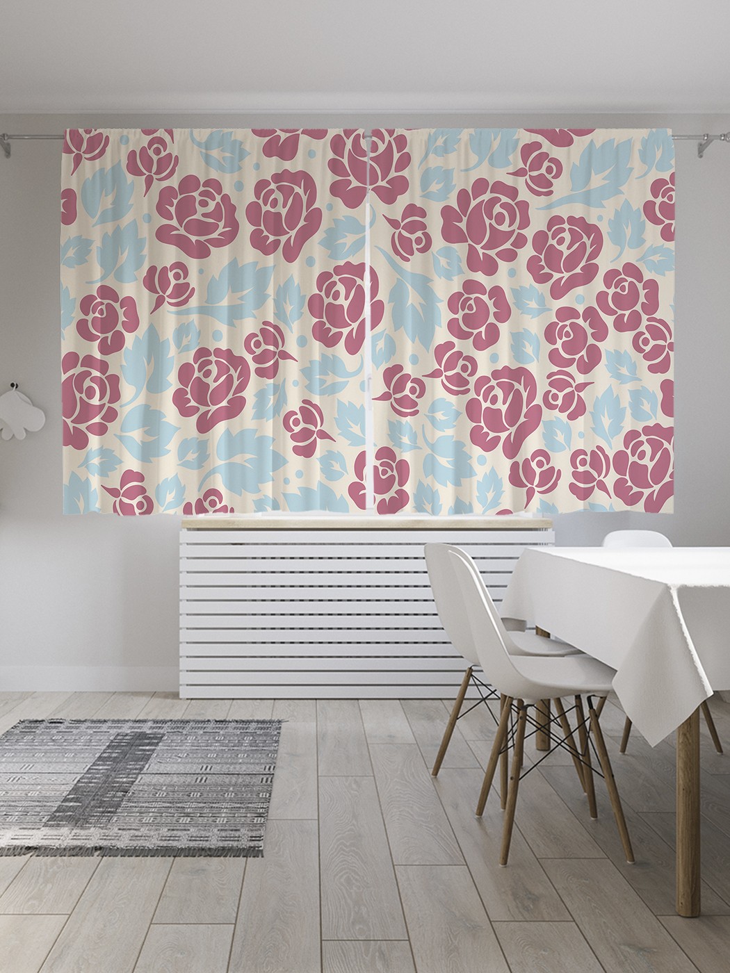 

Классические шторы JoyArty "Кусты роз", серия Oxford DeLux, 2 полотна 145x180 см, Кусты роз
