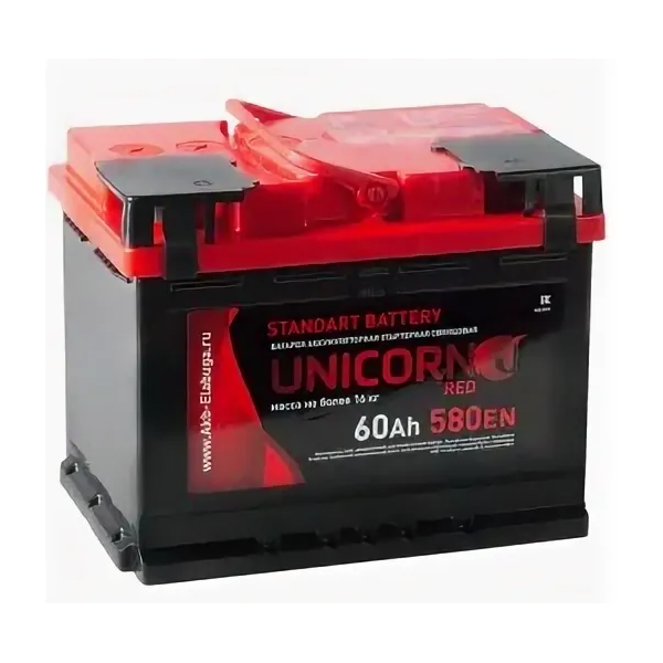 фото Аккумулятор unicorn red 60l 580a 242x175x190