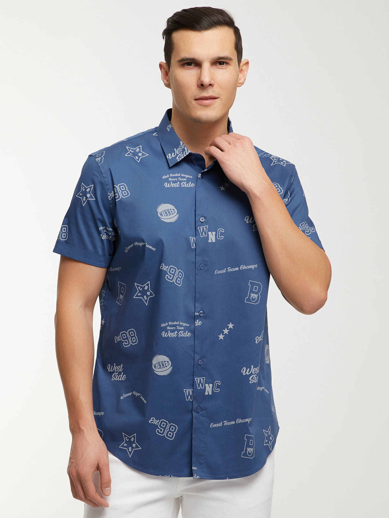 

Рубашка мужская oodji 3B240002M синяя 2XL, Синий, 3B240002M