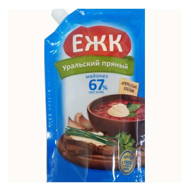 

Майонез ЕЖК Провансаль Уральский пряный 67% 350 мл