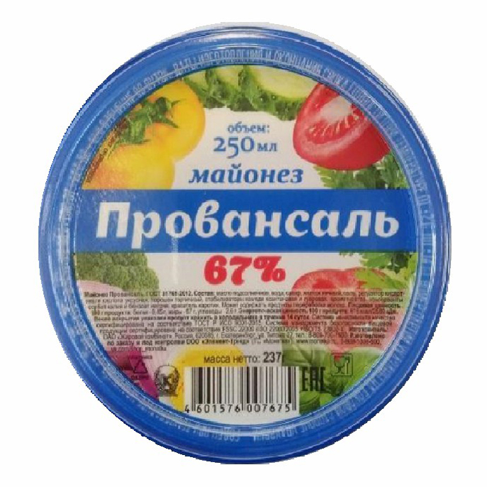 

Майонез Провансаль 67% 237 г