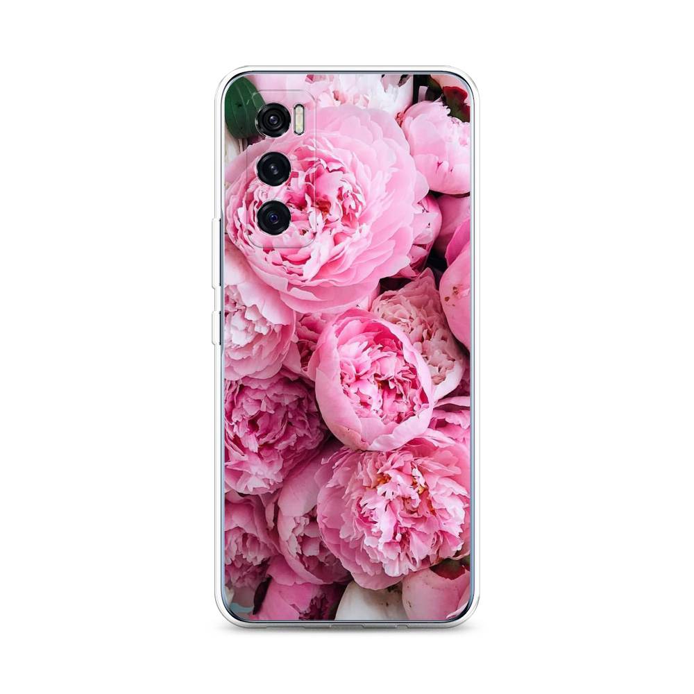 

Чехол для Vivo V20 SE "Розовые пионы", Бежевый;розовый, 263550-2
