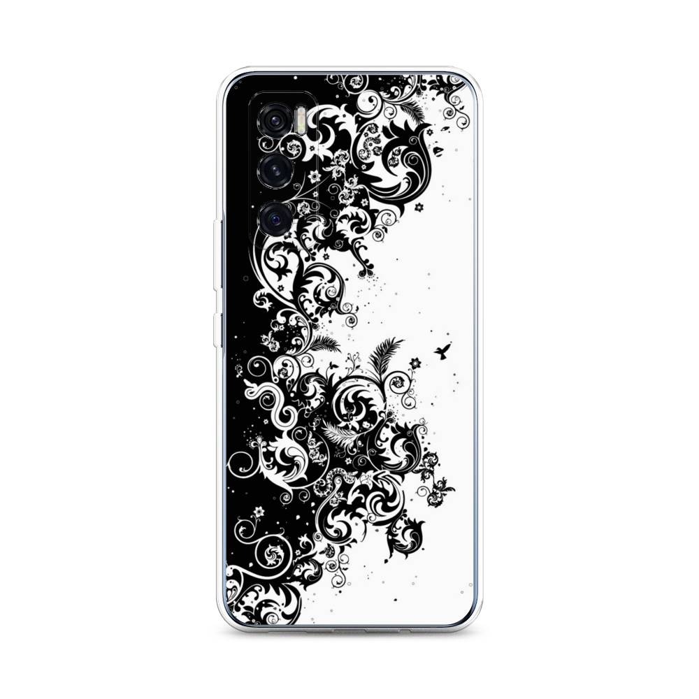 

Чехол для Vivo V20 SE "Черно белый узор", Белый;черный;серый, 263550-3