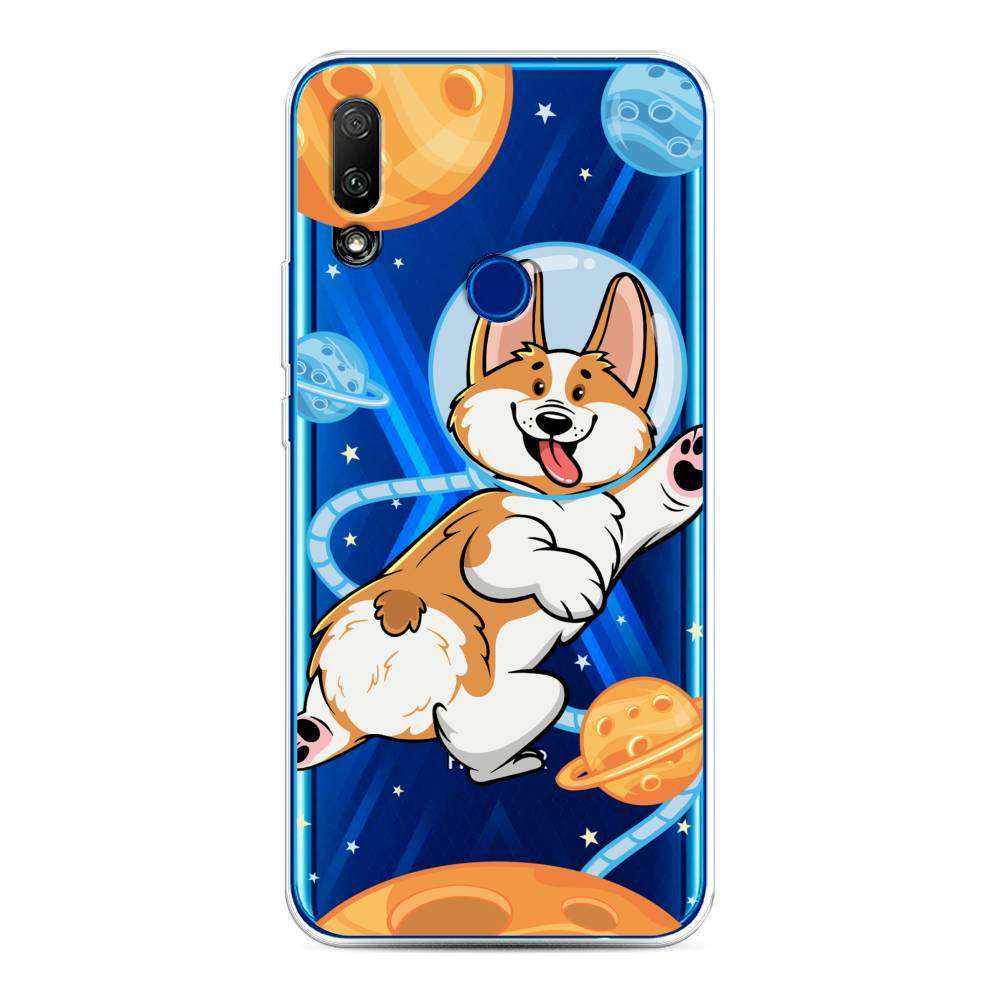 

Чехол на Honor 9X/Huawei P Smart Z "Корги-космонавт", Голубой;бежевый;белый, 69950-1