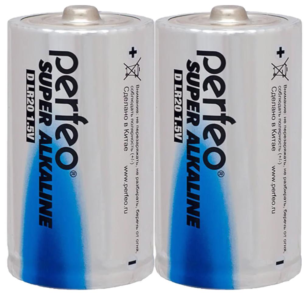 

Батарейки Perfeo LR20/2BL Super Alkaline (2 шт. в уп-ке)