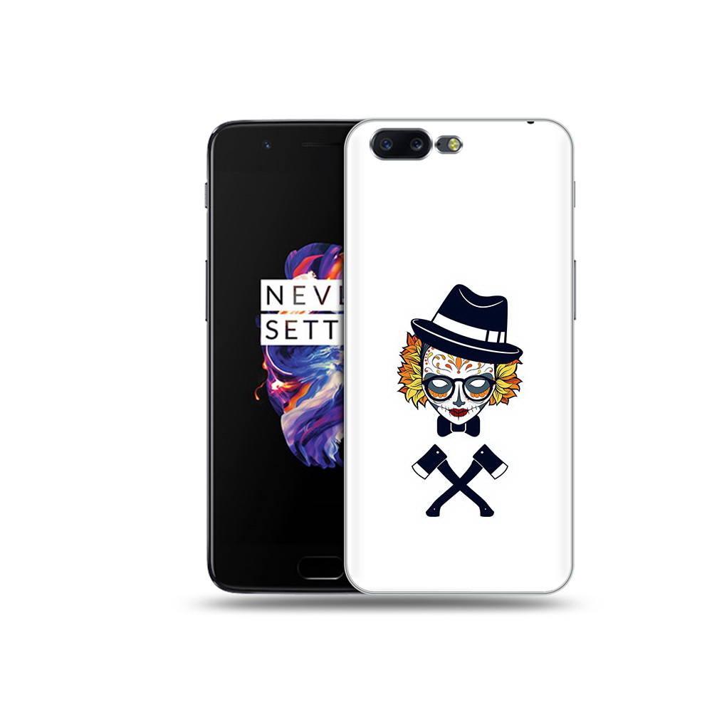 

Чехол MyPads Tocco для OnePlus 5 девушка в маске с топорами рисунок, Прозрачный, Tocco
