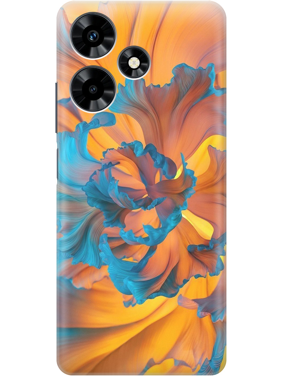 

Силиконовый чехол на Infinix Hot 30 с принтом "Желто-синий цветок" прозрачный, Голубой;желтый, 20010169