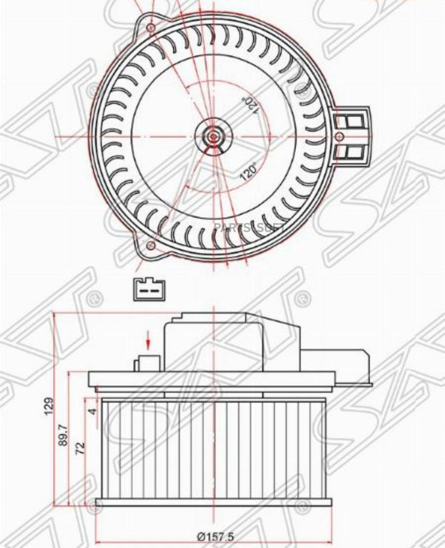 

Мотор Отопителя Салона Mazda 6 07-13/Cx-5 12-/Mazda 3 13- Lhd Sat арт. ST-GS1D-61-B10