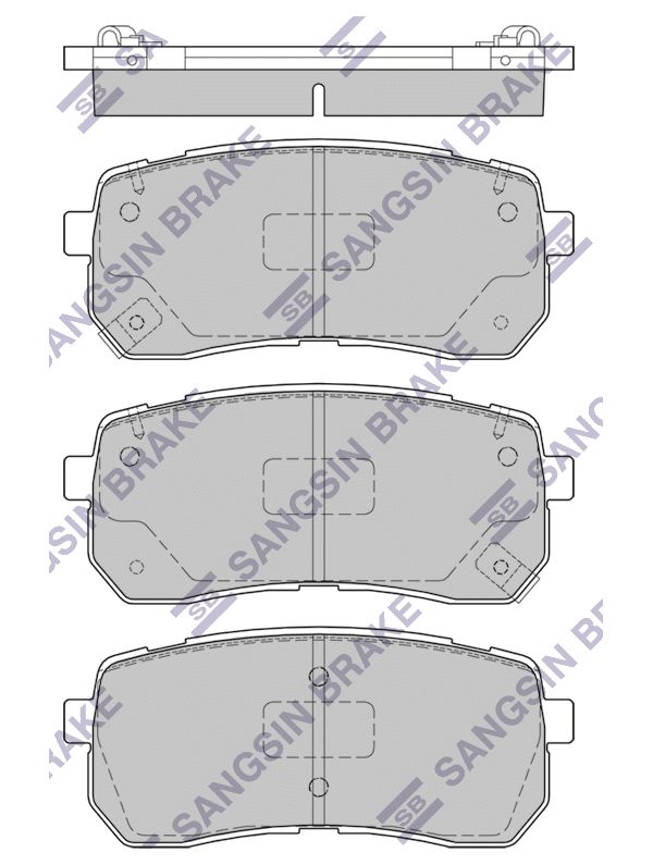 

Тормозные колодки Sangsin brake задние gp1691